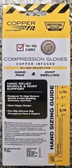 COPPER FIT Work Gear Large/Extra Large 3.75″-4.50″ Compression Gloves. NEW. 1 PR