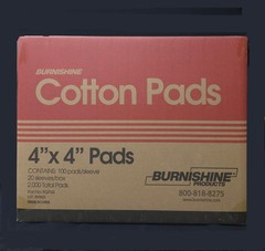 Burnishine 4″ x 4″ Cotton Pads, 1 Case of 20 Packages- 2,000 Pads Total