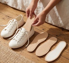 2 Pairs Terry cotton cloth insoles,Best Barefoot Insoles (US size 5-13)