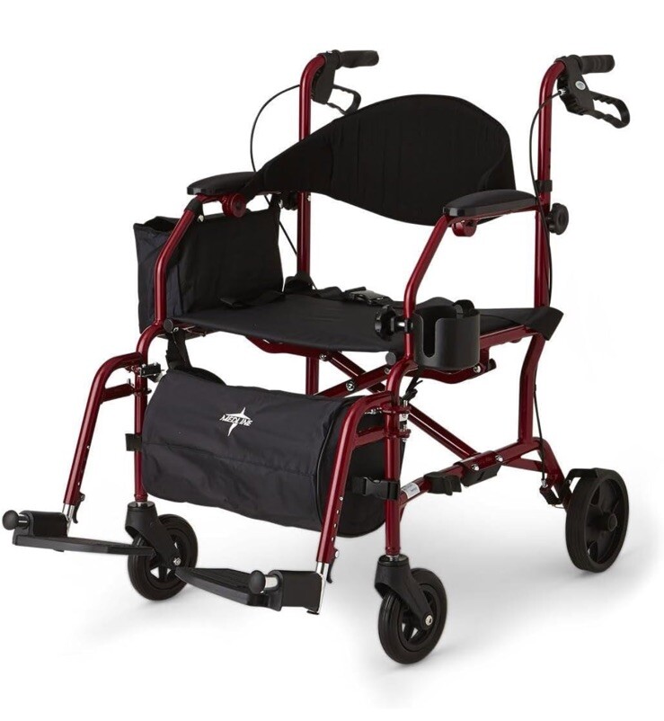 Medline Combination Rollator Transport Chair MDS808200TR