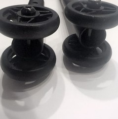 Rear Anti-Tip Bars & 1.5″ Wheels for Wheelchair Quickie Ki Mobility 3/4″ Tube