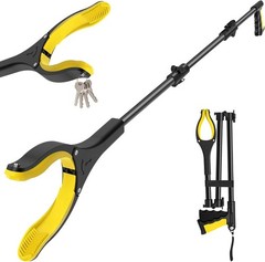 44 Inch Extra Long Grabber Reacher Tool，Foldable Trash Pick Up Stick for Seni…