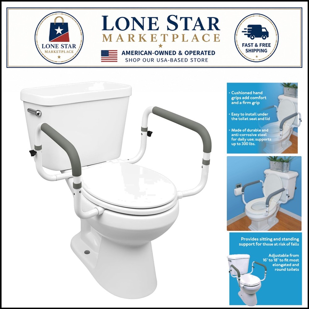 Alloy Steel Toilet Safety Frame: Easy Install & Comfortable Support for Seniors