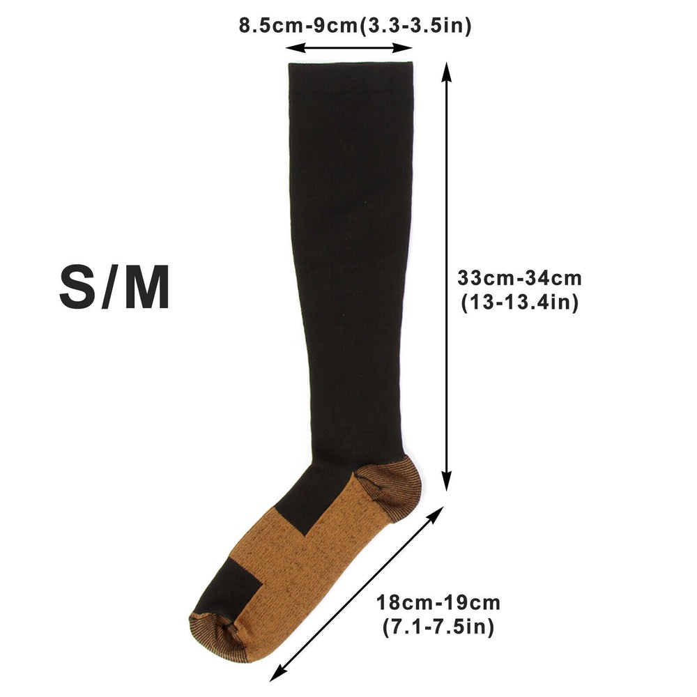 1-100Pair Compression Socks Pain Relief Calf Leg Foot Support Stocking S-XXL LOT