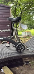 Medline 4-Wheel Rollator Walker w/ Seat & Basket, Black, 300 lb Indoor/Outdoor