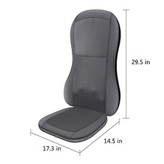 Full Back Massager with Heat -2D/3D Shiatsu Massage Seat Cushion with 10