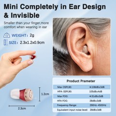 JINGHAO Rechargable Hearing Aids In Ear Sound Hearing Amplifier Enhancer L&R