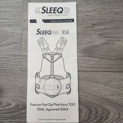 Thuasne Black SLEEQ MAX TLSO One Size Post-Op Spinal Therapy Brace L0464 Medical