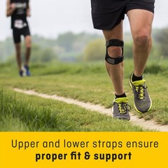 FUTURO Dual Strap Knee Support, Adjustable Adjustable, Black