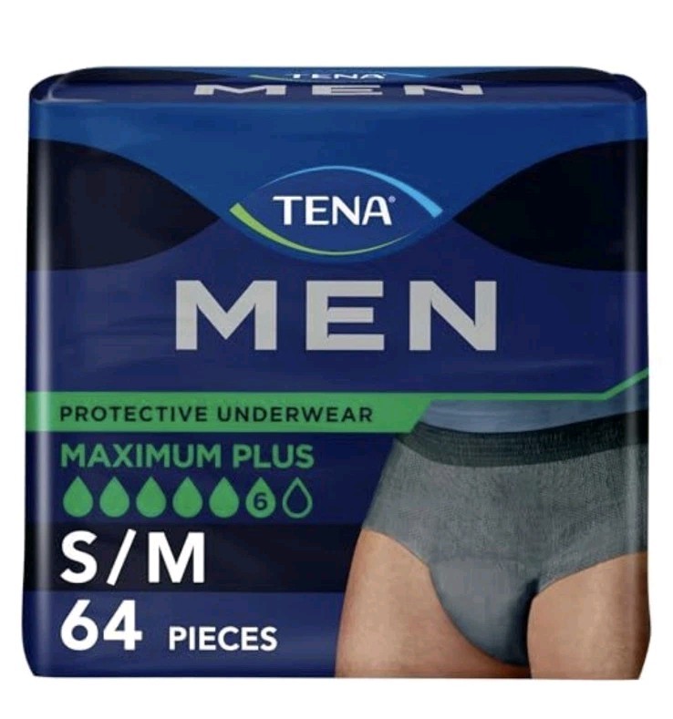 Tena 64 Count Men’s Incontinence Underwear Bladder Maximum #6 Absorbency