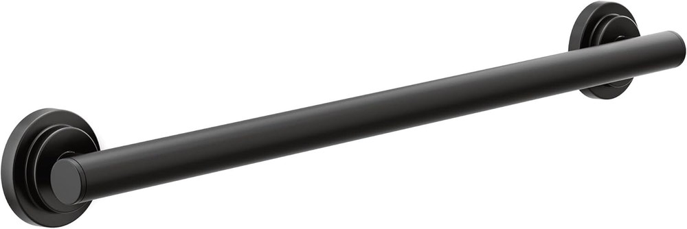 Moen YG0724BL Bathroom Safety 24-Inch Grab Bar in Matte Black