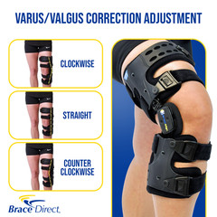 Osteoarthritis Unloader Adjustable ROM Stabilizing Knee Brace L1851 and L1843