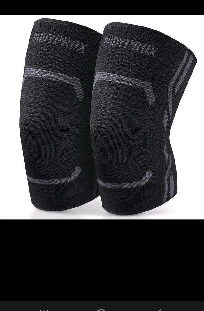Bodyprox Knee Compression Sleeve for Men and Women (2 Pack), Knee Support Brace