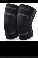 Bodyprox Knee Compression Sleeve for Men and Women (2 Pack), Knee Support Brace