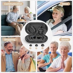 Hearing Aids for Seniors Bluetooth Rechargeable Hearing Aid LED Charging Case
