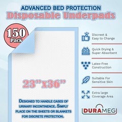 Chucks Pads [150-Pads] Underpads 23×36 Bed & Pee Pads | Puppy Pads | Chux Pads