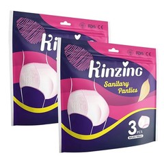 Period Underwear for Women Overnight Disposable Cotton Period Panties 31-41in…