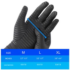 Copper Compression Gloves Carpal Tunnel Arthritis Joint Pain Relief Hand Support