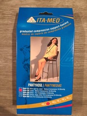ITA-MED Compression Pantyhose Womens Medium 18-20 mmHG size M