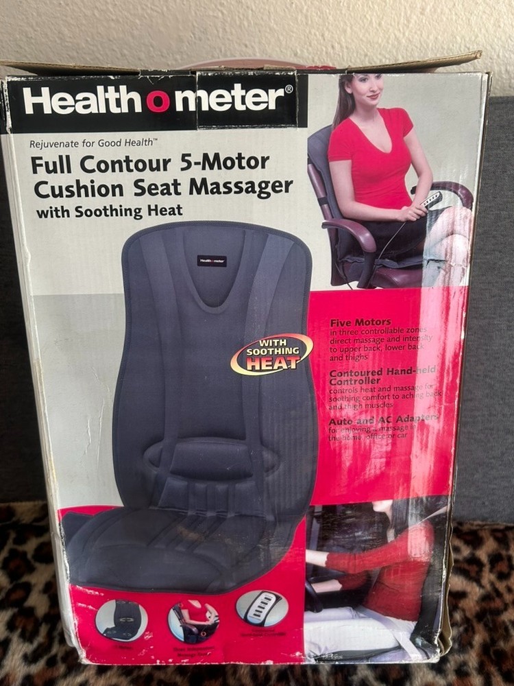 Health o Meter Cushion Seat Massager Full Contour 5-Motor With Soothing Heat