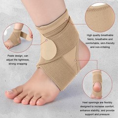 2 Pcs Ankle Brace Kid Ankle Support Youth Neoprene Lace up Compression Sleeve