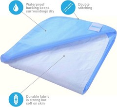 Soft Absorbent Waterproof Bed Pad 34 x36 Inch – Washable 300x for Reusable Un…