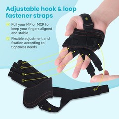 DrFinger Finger Ulnar Deviation Splint Brace Joint Deviation Orthopedic Correct