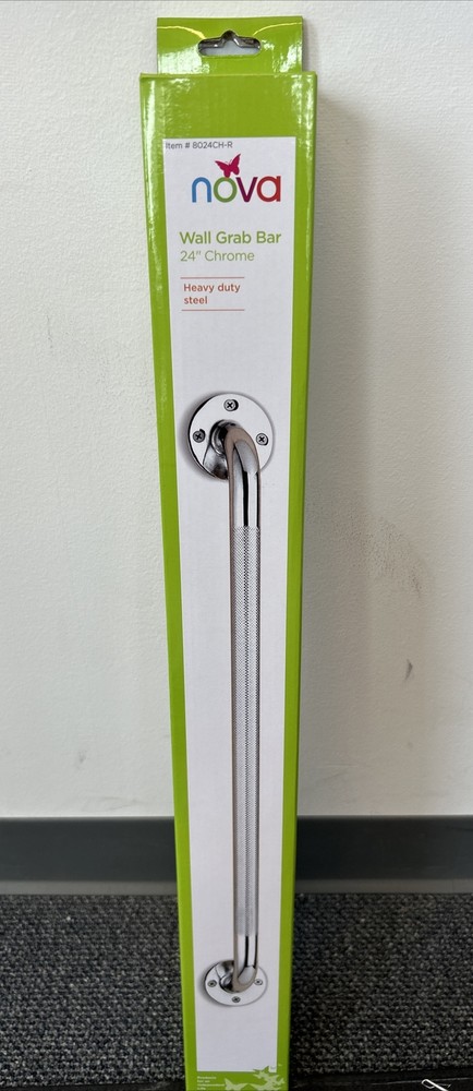 Nova Heavy Duty Wall-Mounted Grab Bar 24″ CHROME New