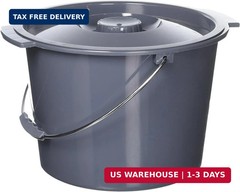 New Commode Bucket with Lid and Handle Case