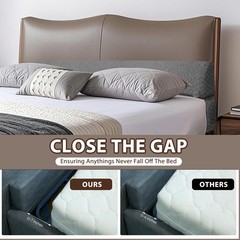 FOUXTEL 4 Modes Pillow Wedge for Headboard Gap, Foldable Bed King, Dark Grey