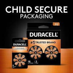 Duracell Hearing Aid Batteries Size 312 Pack 96 Batteries