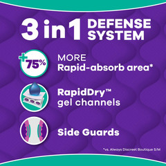 2Pack Always Discreet MaxiProtect Adult Diapers for Women S/M 16 Count