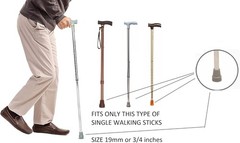 Tips for Mobility Aids 18-19mm for Walking Sticks and Canes. Useful for Singl…