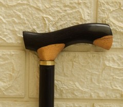 Handcrafted Egyptian Ebony Wood Walking Cane Stick – 36″