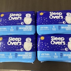 Cuties Sleep Overs, Pants/pull ups, Youth XL 85-140 lbs 4-22 pack (88 Count)