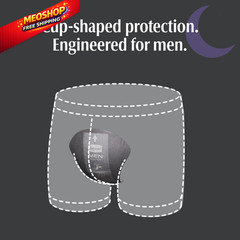 Depend Guards Incontinence Pads for Men, Overnight One Size, White