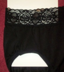 2 Pair Womens Black Size 11 / 3X Incontinence High Leg Panty Cotton/Lycra USA