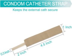 10PCS Male External Catheter Strap Reusable LeakFree Catheter Fixer Penile Clamp