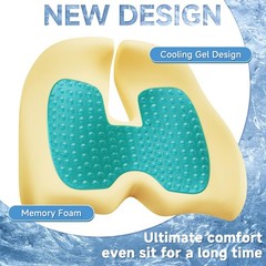 Versatile Large Cooling Gel Seat Cushion – Perfect for Long Sitting Experiences