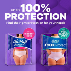 2Pack Always Discreet MaxiProtect Adult Diapers for Women S/M 16 Count