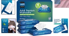 Thick & Strong 8×12 Aloe Vera Wipes for Adults | 200 Count for Incontinence