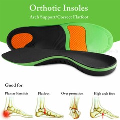 Pair High Arch Support Orthotic Shoe Insoles Inserts Flat Feet Plantar Fasciitis