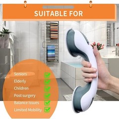 1/2Pack Shower Grab Bar 12 Shower Suction Bar Handle Bathroom Safety Grip Handle