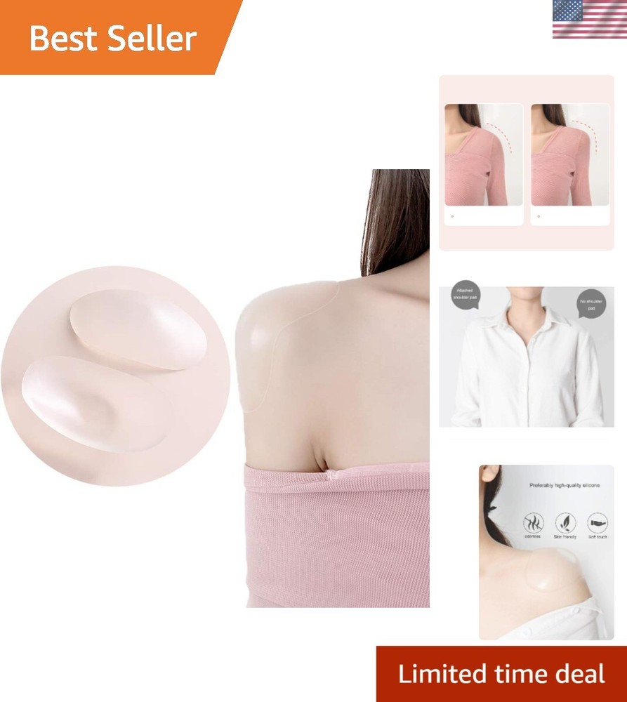 3 Pairs Reusable Silicone Shoulder Pads – Adjustable & Anti-Slip Support