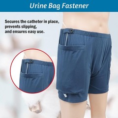 Men’s Adjustable Incontinence Shorts Underwear Holds up to 2000ml Urine Bag 3XL