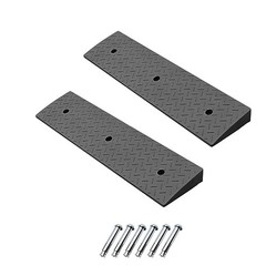 Heavy Duty Rubber Curb Ramps, 2“ Rise, 2 Pack, 11000 LBS Capacity, 2″ H