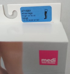 MEDI duomed Advantage Thigh w/tb ot Closed Toe Beige 15- 20 SMALL AT13201