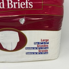 Vintage Depend Fitted Briefs 18 Diapers Large 1996 USA Leakage Barrier 90s NOS