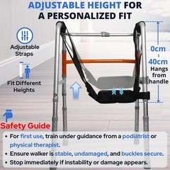 Adjustable Knee Sling for Walker Cushioned Support Non Weight Bearing Recovery