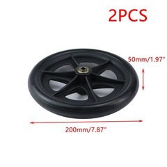 Crapyt 2 PCS Walker Wheels Replacement Drive 7.87 inches, Black